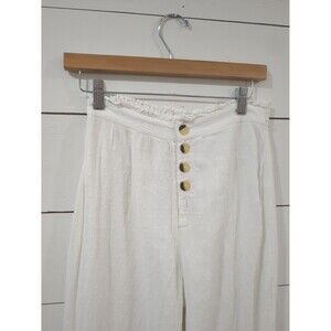 White swiss dot pants XS beach summer pool casual dressy
